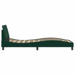 vidaXL Cadre de lit Dover vert foncé 80x200 cm velours