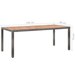 vidaXL Ensemble à manger d'extérieur 9Pièces coussins Résine tressée Gris