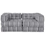 vidaXL Coussin 2 Pièces Gris tissu