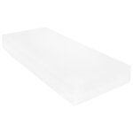 vidaXL Lit de repos avec matelas 90x200 cm Blanc Bois de pin massif