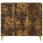 vidaXL Buffet Chêne fumé 89 x 34 5 x 80 cm Bois d'ingénierie