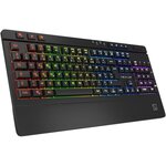 Clavier gaming sans fil - Touches membrane - AXS KEYZ-TITANIUM - Repose poignet et molette de volume - Rétroéclairage RGB+5 effets