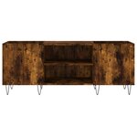 vidaXL Armoire à disques chêne fumé 121x38x48 cm bois d'ingénierie