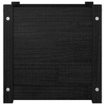 vidaXL Jardinière d'extérieur Noir 40x40x40 cm Bois de pin massif