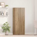 vidaXL Cabinet de Bureau 2 Pièces chêne artisanal 60 x 32 x 153