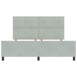 vidaXL Lit à ressorts avec tête de lit Gris clair 180 x 200 cm Velours