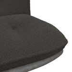 vidaXL Chaise pivotante de bureau gris foncé bouclé comme laine tissu