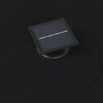vidaXL Parasol mural de jardin avec LED 300 cm noir