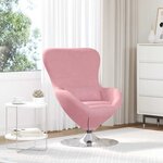 vidaXL Fauteuil œuf Rose 63 x 73 x 90 cm Velours