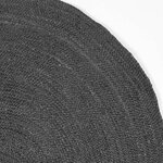 LABEL51 Tapis Jute Rond 180x180 cm XXL Anthracite