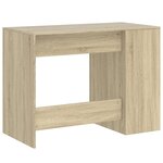 Bureau table poste de travail meuble d'ordinateur informatique étude chêne sonoma 102 x 50 x 75 cm bois d'ingénierie brun 02_0023637