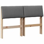 vidaXL Tête de lit capitonnée Gris foncé 120 cm Pin massif