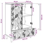 vidaXL Buffet Noir 66 x 34 5 x 95 cm Bois d'ingénierie