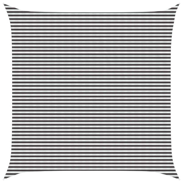 vidaXL Voile d'ombre Anthracite et blanc 6 x 6 m HDPE
