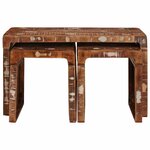vidaXL Tables gigognes 3 Pièces bois de récupération massif