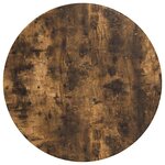 vidaXL Plateau de table Chêne fumé 70 x 70 x 1 5 cm Bois d'ingénierie