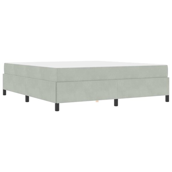 vidaXL Cadre de lit avec matelas Gris clair 180 x 200 cm tissu