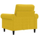 vidaXL Fauteuil Jaune 60 cm Velours