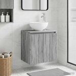 vidaXL Vanité de lavabo mural Sonoma gris 49 5 x 41 x 64 5 cm