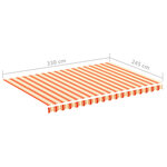 vidaXL Tissu de remplacement pour auvent Jaune et orange 3 5x2 5 m