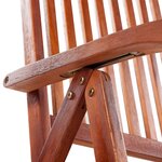 vidaXL Chaises pliables de jardin 6 Pièces Bois d'acacia solide