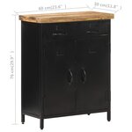vidaXL Buffet 60x30x76 cm Bois de manguier brut