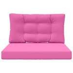 vidaXL Coussin de canapé d'extérieur 2 Pièces Rose Polyester