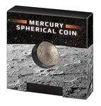 SPHERICAL MERCURY 3D Planet 1 Oz Silver Coin 5 Dollars Barbados 2022