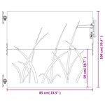 vidaXL Portail de jardin 85x100 cm acier corten conception d'herbe