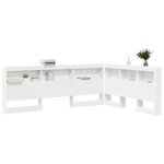vidaXL Tête de lit de rangement Blanc 135 cm Bois d'ingénierie