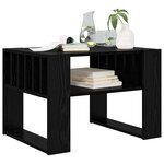 vidaXL Table basse Chêne noir 66 x 49 5 x 45 cm Bois d'ingénierie