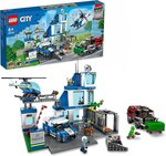Lego 60316 city le commissariat de police jouets voiture camion de poubelle et hélicoptere enfants +6 ans set aventures