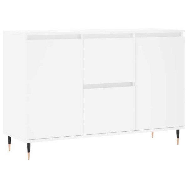 vidaXL Buffet blanc 101 5x35x70 cm bois d'ingénierie