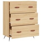 vidaXL Commode chêne sonoma 69 5 x 34 x 90 cm bois d'ingénierie
