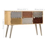 vidaXL Buffet 120x30x75 cm bois de manguier massif