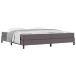 vidaXL Cadre de lit avec matelas Gris 200 x 200 cm tissu