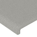 vidaXL Cadre de lit sans matelas gris clair 200x200 cm tissu