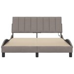vidaXL Cadre de lit sans matelas taupe 140x200 cm tissu