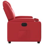 vidaXL Fauteuil inclinable électrique Rouge Similicuir