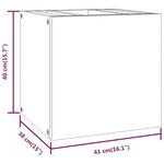 vidaXL Armoire murale de salle de bain 41x38x40 cm Bois de teck solide