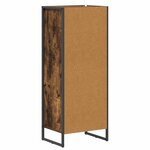 vidaXL Cabinet de salle de bain avec porte Chêne Fumé 40 x 30 x 100 cm