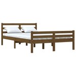 vidaXL Cadre de lit sans matelas marron miel bois massif 140x200 cm