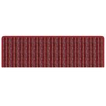 vidaXL Tapis d'escalier auto-adhésifs Rayé 15 Pièces Rouge 65 x 21 x 4 cm