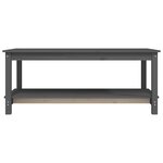 vidaXL Table basse Gris 110x55x45 cm Bois massif de pin