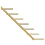 vidaXL Casier à vin mural pour 7 bouteilles 2 Pièces Doré Métal