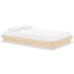 vidaXL Cadre de lit sans matelas bois massif