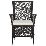 vidaXL Ensemble de salle à manger de jardin 7 Pièces Marron