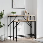 vidaXL Tables console 2 Pièces chêne sonoma bois d'ingénierie