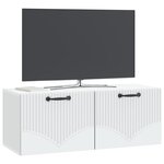 vidaXL Meuble TV mural Blanc 78 5 x 31 x 30 cm Bois d'ingénierie