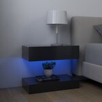 Vidaxl meuble tv avec lumières led gris 60x35 cm